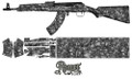GunSkins AK47 Rifle Vinyl Skin Kit