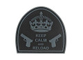 G-Force Keep Calm and Reload PVC Morale Patch, Black