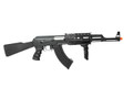 Lancer Tactical AK47 RIS AEG Airsoft Rifle w/ Foldable Foregrip, Black