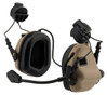 Earmor M32H MOD3 Tactical Communication Hearing Protector for FAST Helmet, Tan