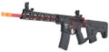 Lancer Tactical Enforcer Series BLACKBIRD Skeleton ProLine Low FPS Airsoft Rifle w/ Alpha Stock, Black / Red