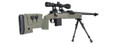 WellFire MB4416 M40A3 Bolt Action Airsoft Sniper Rifle w/ Scope and Bipod, OD Green