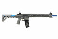 GandG BAMF Team Cobalt Kinetics M4 Advanced ETU Airsoft Rifle, Grey / Blue