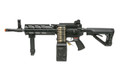 GandG CM16 LMG Airsoft Rifle w/ Camo Mag Cover, Black