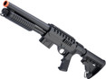 Double Eagle M47 Tactical Airsoft Spring Shotgun w/ Detachable Magazine, Black