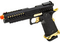 Lancer Tactical Knightshade Hi-Capa Gas Blowback Airsoft Pistol, Black/Gold