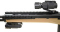 AGM M14 SoCom Spring Airsoft Rifle w/ Red Dot Scope and Flashlight, Tan