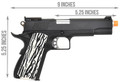 WE Tech Original 1911 Version C Full Metal GBB Airsoft Pistol w/ Imitation Ivory Grips, Black