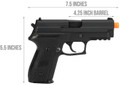 WE Tech F229R Series Gas Blowback Airsoft Pistol, Black