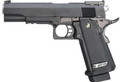 WE Tech Full Metal Hi-Capa 5.1 R-Version Full Auto Tactical Airsoft Gas Blowback Pistol, Black