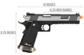 WE Tech 1911 Hi-Capa T-Rex Competition Gas Blowback Airsoft Pistol, Two Tone/Silver