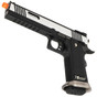 WE Tech 1911 Hi-Capa T-Rex Competition Gas Blowback Airsoft Pistol, Two Tone/Silver
