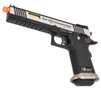 WE-Tech Hi-Capa 6 IREX Full Auto Competition GBB Airsoft Pistol, Black/Silver/Gold Barrel with Markings