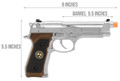 WE Biohazard M92 Gas Blowback Airsoft Pistol, Silver