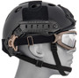 Lancer Tactical Double Layer Airsoft Goggles, Clear Lens, Tan