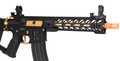 Lancer Tactical Enforcer BATTLE HAWK 10" Skeleton Airsoft AEG Rifle, Black/Gold