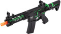 Lancer Tactical ProLine BATTLE HAWK 7" PDW Skeleton AEG High FPS Airsoft Rifle, Black/Green