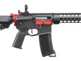 Lancer Tactical Gen 3 10 Keymod Airsoft M4 Carbine AEG Rifle with Red Accents, Black