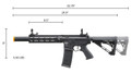 Lancer Tactical Blazer 10" M-LOK Proline Series M4 Airsoft Rifle with Delta Stock & Mock Suppressor, Black