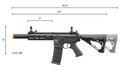 Lancer Tactical Blazer 7" M-LOK Proline Series M4 Airsoft Rifle w/ Delta Stock & Mock Suppressor, Black