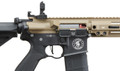 Lancer Tactical Blazer 7" M-LOK Proline Series M4 Airsoft Rifle with Delta Stock & Mock Suppressor, FDE/Black