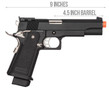 Golden Eagle IMF 3302 OPS-M.RP Hi-Capa Semi-Auto GBB Metal Pistol, Black