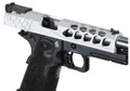 Lancer Tactical Stryk Hi-Capa 5.1 Gas Blowback Airsoft Pistol, Black/Silver