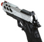 Lancer Tactical Stryk Hi-Capa 4.3 Gas Blowback Airsoft Pistol, Black/Silver