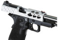 Lancer Tactical Stryk Hi-Capa 4.3 Gas Blowback Airsoft Pistol, Black/Silver