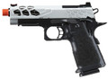 Lancer Tactical Stryk Hi-Capa 4.3 Gas Blowback Airsoft Pistol, Black/Silver