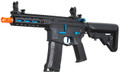 Lancer Tactical Gen 3 Hellion 7" M-LOK Airsoft AEG Rifle w/ Crane Stock, Black/Blue