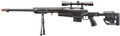 WellFire MB4419-2 Bolt Action Airsoft Sniper Rifle w/ Scope and Bipod, Black