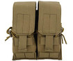 Lancer Tactical Nylon Dual M4/M16/AK Magazine Pouch, Tan