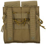 Lancer Tactical Nylon Dual M4/M16/AK Magazine Pouch, Tan