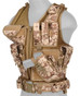 Lancer Tactical 1000D Nylon Airsoft Combat Vest w/ Holster, Desert Digital