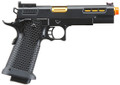 Golden Eagle 3332 Hi-Capa GBB Airsoft Pistol w/ Vented Slide, Black/Gold