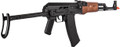 WellFire AK74 CO2 Blowback Airsoft Rifle with Folding Stock, Faux Wood/Black