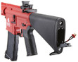 Lancer Tactical Gen 3 Hellion 7" M-LOK Airsoft AEG Rifle w/ Stubby Stock, Red/Black