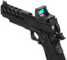 Lancer Tactical Stryk Hi-Capa 5.1 Gas Blowback Airsoft Pistol w/ Reflex Red Dot Sight, Black