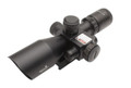 Lancer Tactical 2.5-10X Dual Color Illuminated Mil Dot Crosshair Scope w/ Red Laser