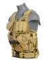 Lancer Tactical Cross Draw Tactical Vest, Tan