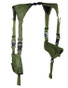Leapers Deluxe Universal Horizontal Shoulder Holster, OD Green