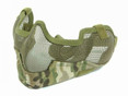 3G Steel Mesh Half Face Mask, Deluxe Version w/ Ear Protection, MultiCam