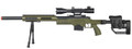 Well MB4410 Bolt Action Sniper Rifle w/ Illuminated Scope and Bipod, OD Green