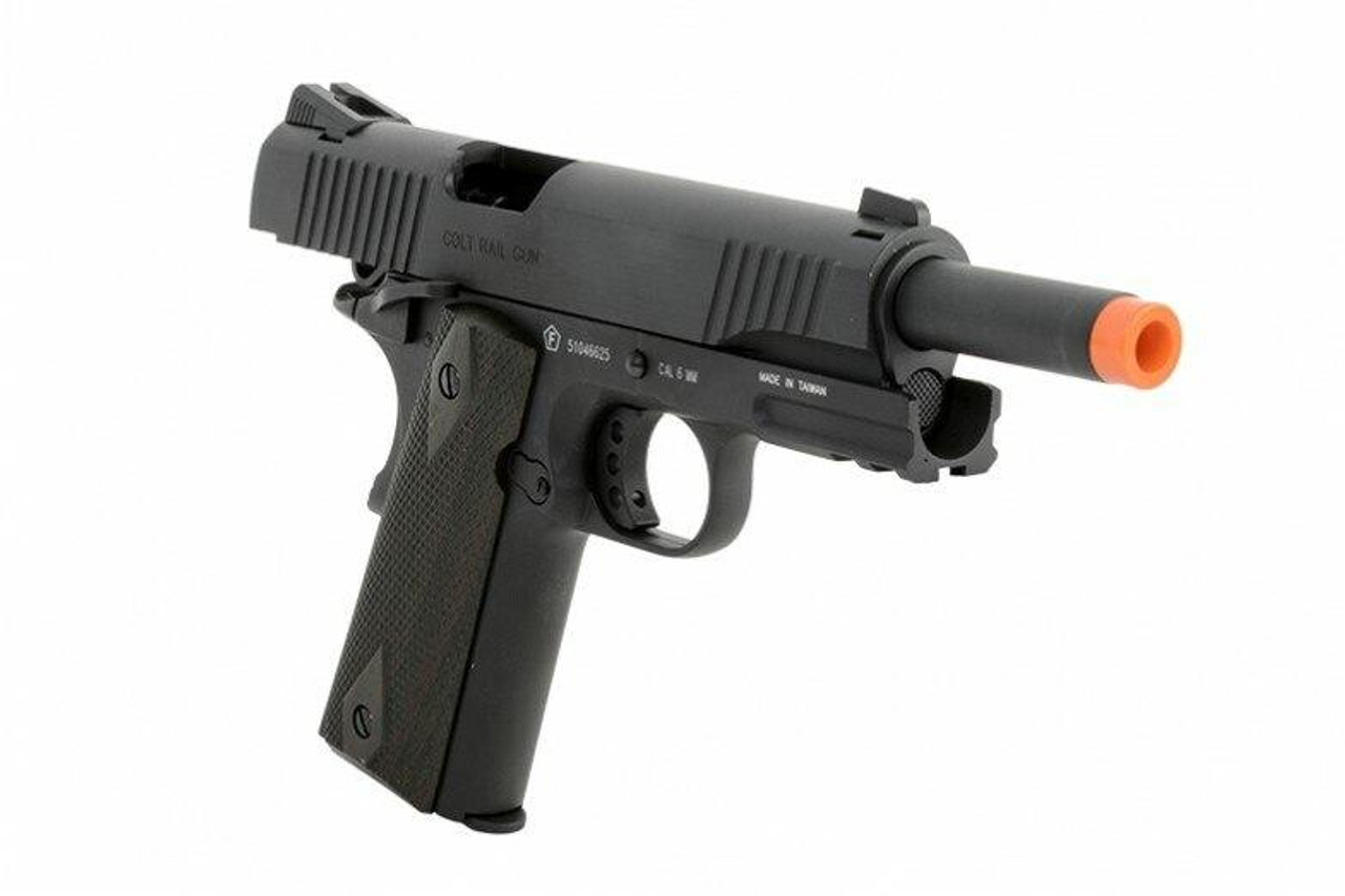 Colt 1911 Rail Gun Co2 Airsoft Pistol, Black .45 ACP 180524