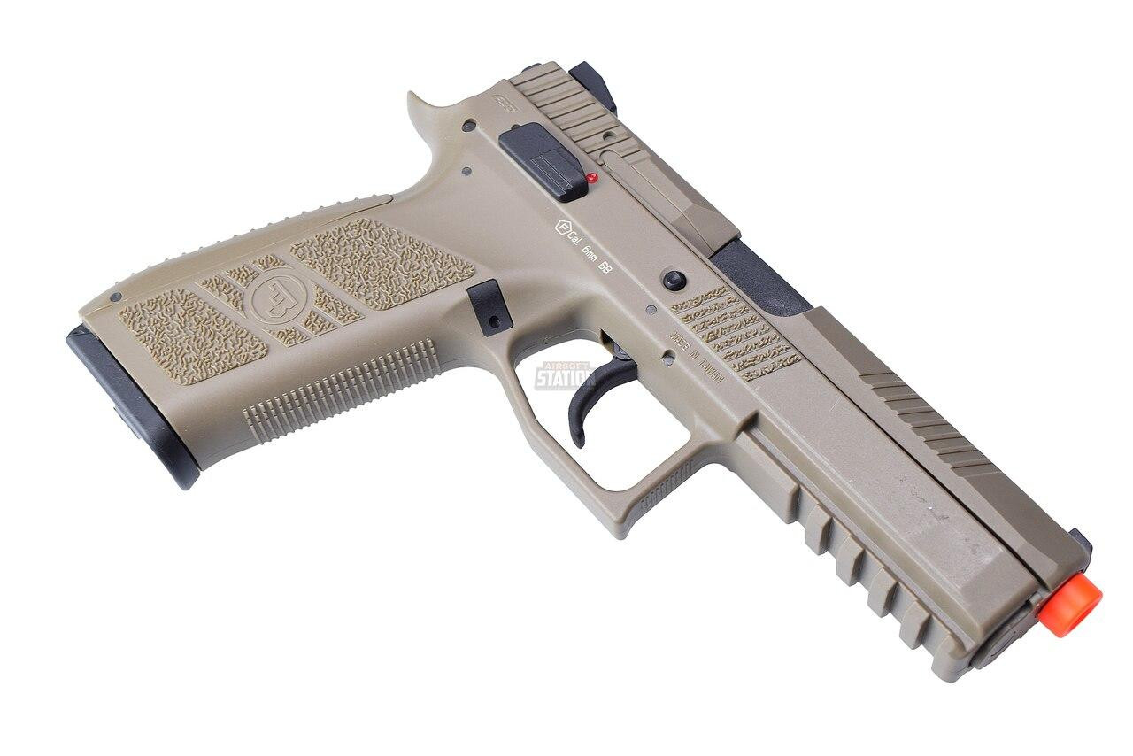 トイガン CZ P.09 CZ P-09 Gas Blowback Airsoft Pistol - Sportline - Tan/FDE