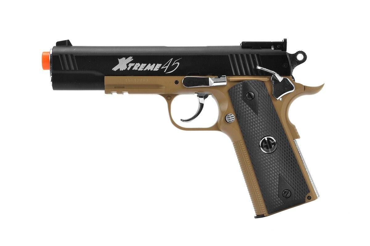 G&G Xtreme 45 CO2 Airsoft Pistol with Blowback, Tan, 350 FPS