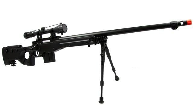 WELL L96 Airsoft Spring Sniper Rifle with Folding Stock, Scope