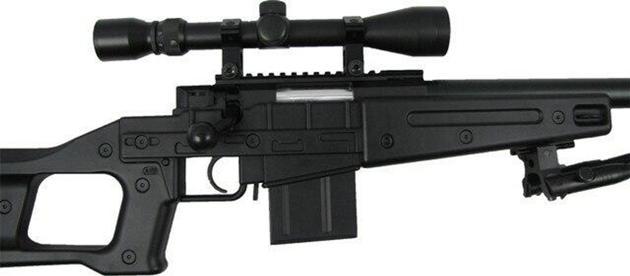 WELL L96 Airsoft Spring Sniper Rifle with Compact Skeleton