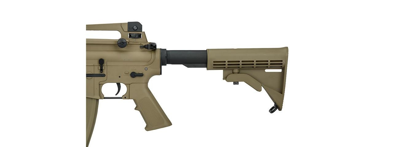 Lancer Tactical M4A1 Generation 2 RIS AEG Airsoft Rifle, Tan/Dark